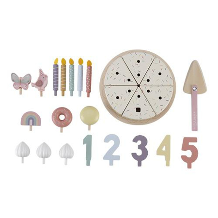 Little Dutch® Lesena rojstnodnevna torta Pink