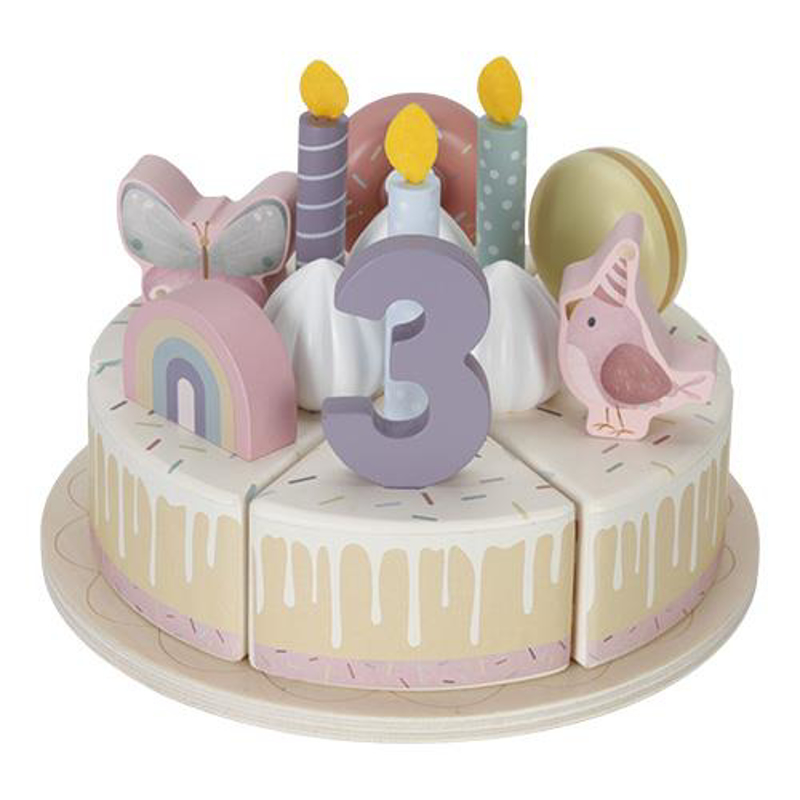 Little Dutch® Lesena rojstnodnevna torta Pink