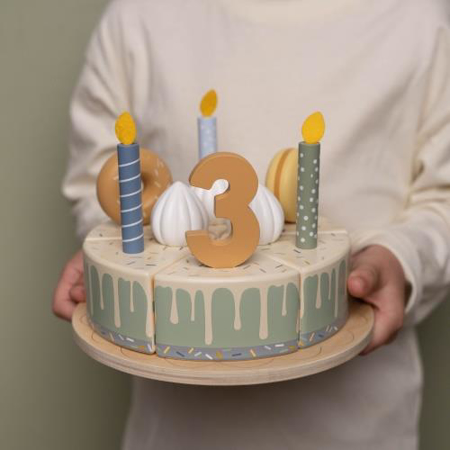 Little Dutch® Lesena rojstnodnevna torta Blue