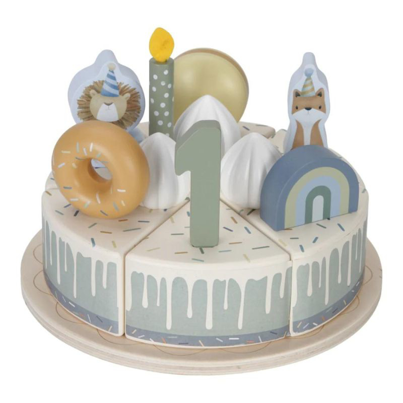 Little Dutch® Lesena rojstnodnevna torta Blue