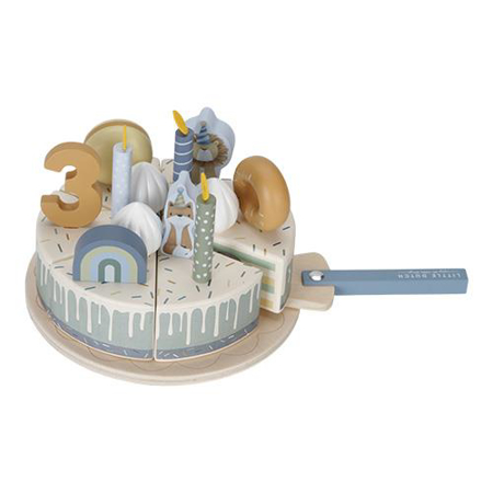 Little Dutch® Lesena rojstnodnevna torta Blue