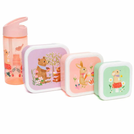 Petit Monkey® Steklenička s slamico Animals Picnic