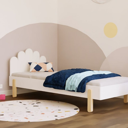 Benlemi® Otroška postelja z vzglavjem NOVA 90x200 Beige