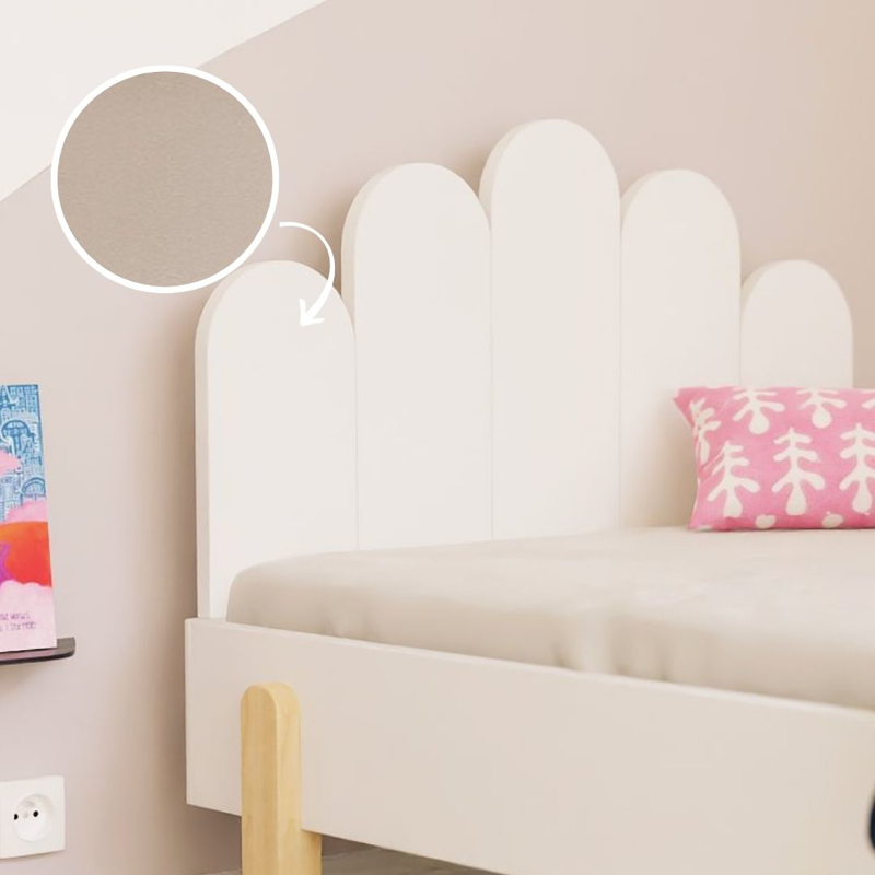 Immagine di Benlemi® Letto per bambini con testiera NOVA 90x200 Beige