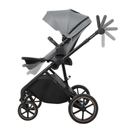 KikkaBoo® Otroški voziček s košaro 2v1 Thea Grey