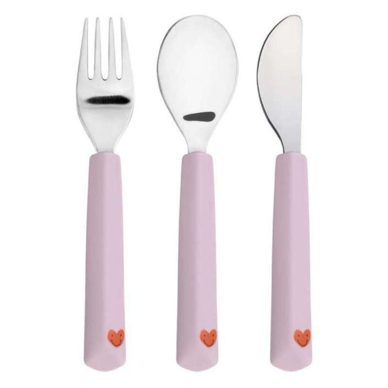 Lässig® Otroški pribor 3-delni Happy Rascals Heart Lavender