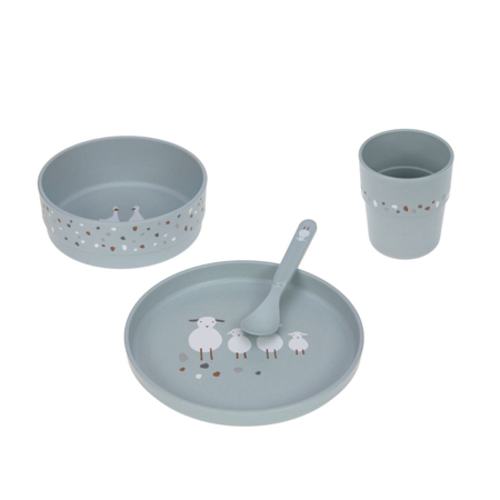 Slika Lässig® Set za hranjenje Tiny Farmer, Sheep & Goose Blue