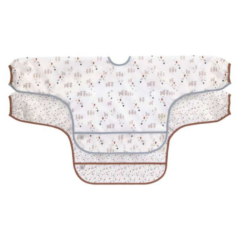 Immagine di Lässig® Bavaglino con le maniche 2 pezzi Tiny Farmer Sheep Blue
