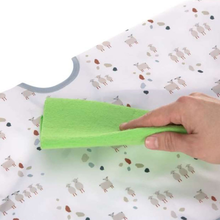 Immagine di Lässig® Bavaglino con le maniche 2 pezzi Tiny Farmer Sheep Blue