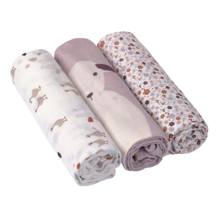 Lässig® Pannolini tetra 3 pezzi  80x80 Tiny Farmer Flowers