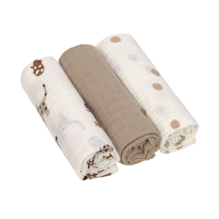 Lässig® Tetra pleničke 3 kosi 85x85 Little Mateys Royal Blue