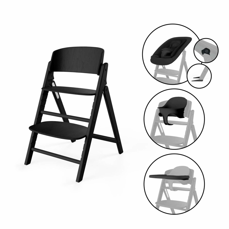 Cybex® Otroški stolček za hranjenje Click&Fold 4v1 Black