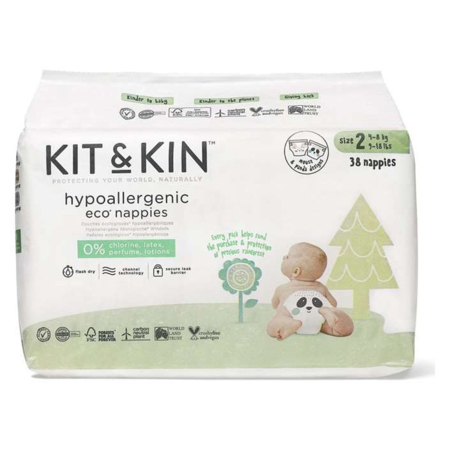 Slika Kit&Kin® Plenice velikost 2 (4-8 kg) 38 kos