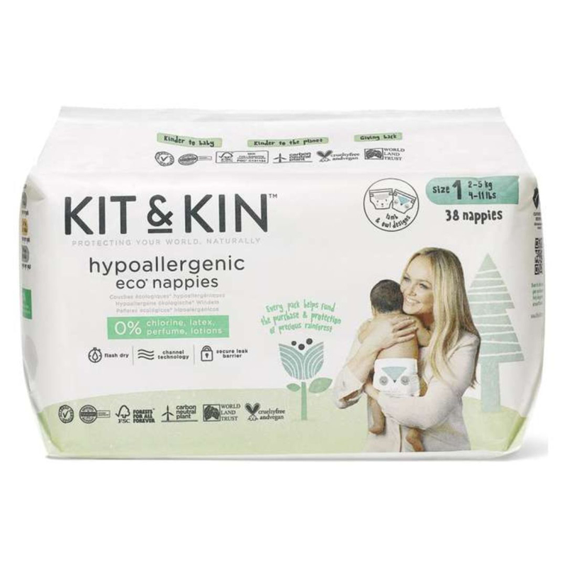 Kit&Kin® Plenice velikost 1 (2-5 kg) 38 kos