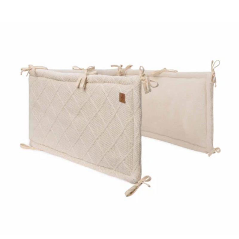 Slika za Jollein® Porub za krevetić Check Knit 180x30 Oatmeal