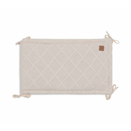 Jollein® Obroba za posteljico Check Knit 180x30 Oatmeal