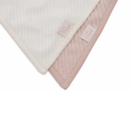 Slika za Jollein® Pamučni podbradnjak Velvet Rib Wild Rose/Ivory 2 komada 
