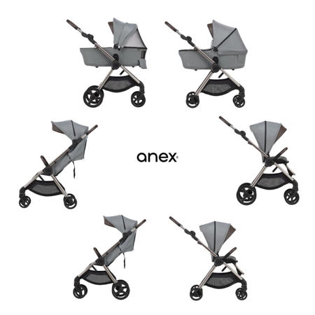 Anex® Otroški voziček 6v1 IQ (0-22kg) Pure