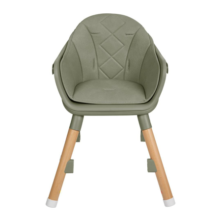 KikkaBoo® Otroški stol za hranjenje 2v1 Woody Army Green