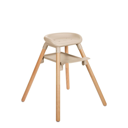 KikkaBoo® Otroški stol za hranjenje 2v1 Woody Beige