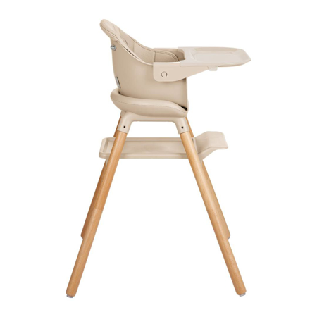 KikkaBoo® Otroški stol za hranjenje 2v1 Woody Beige