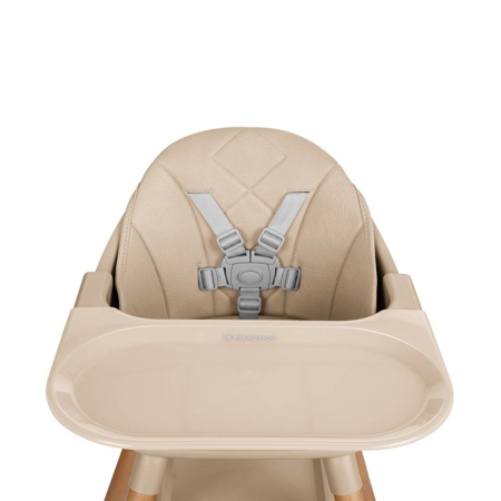 KikkaBoo® Otroški stol za hranjenje 2v1 Woody Beige