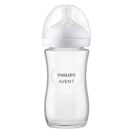 Philips AVENT® Steklena steklenička s cucljem Natural Response 240ml