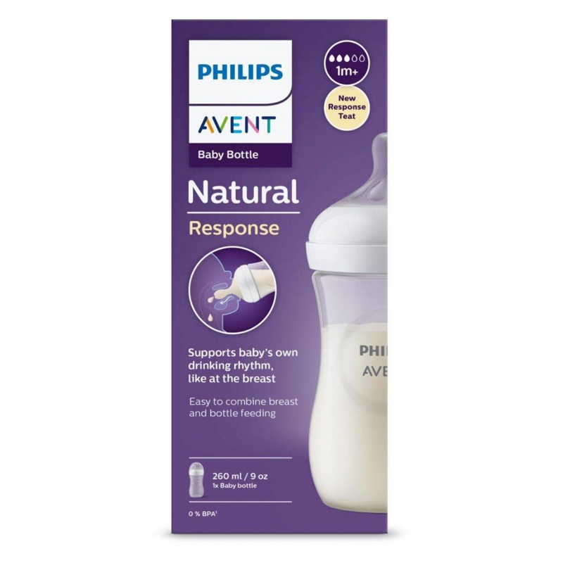 Philips AVENT® Steklenička s cucljem Natural Response 260ml