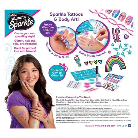 Slika za CrazArt® Set za nokte i tetovaže Glitter & Shimmer