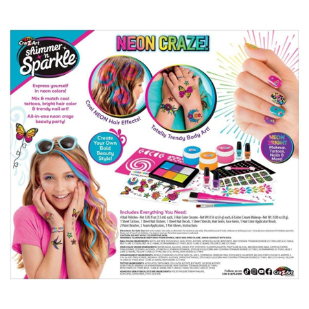 Immagine di CrazArt® Set 4 in 1 corpo, unghie, capelli e trucco Neon Craze