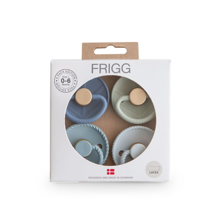 Slika Frigg® Set 4 dudic iz kavčuka Skyline Serenity (0-6m)