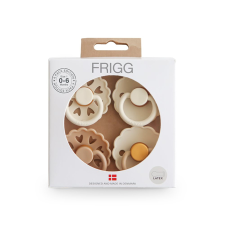 Slika Frigg® Set 4 dudic iz kavčuka Snowflake Dream (0-6m)