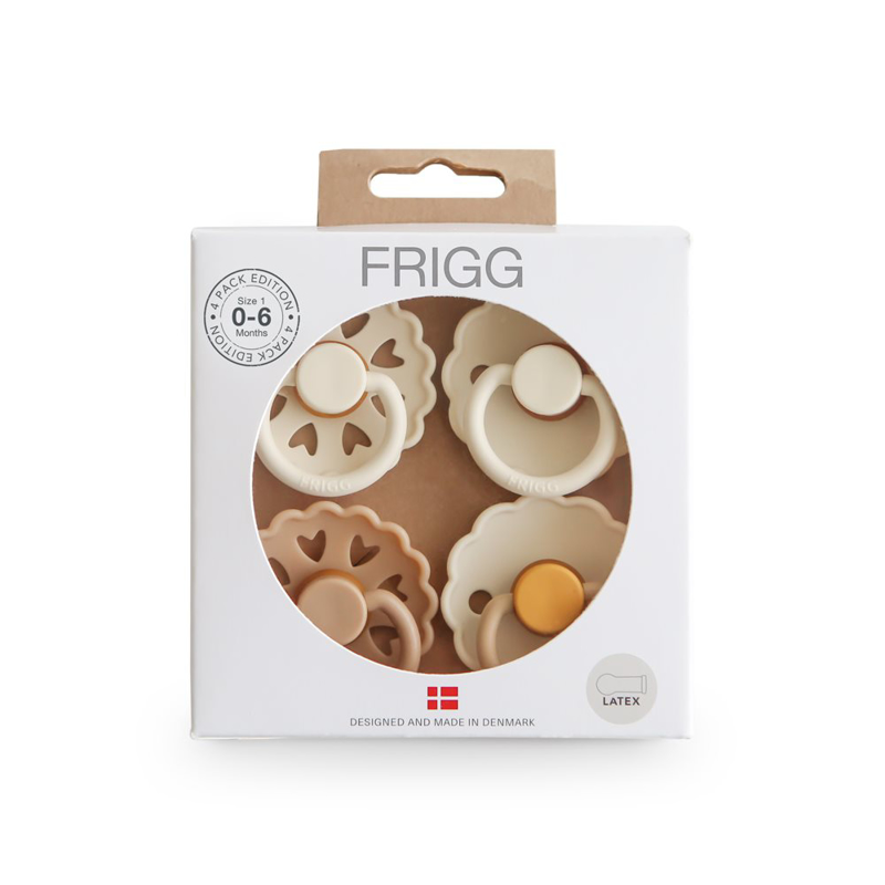 Frigg® Set 4 dudic iz kavčuka Snowflake Dream (0-6m)