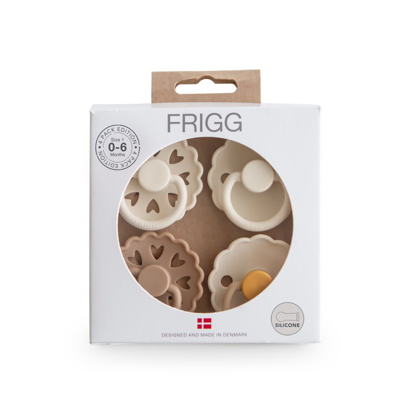 Immagine di Frigg® Set 4 ciucci in silicone Snowflake Dream (0-6m)