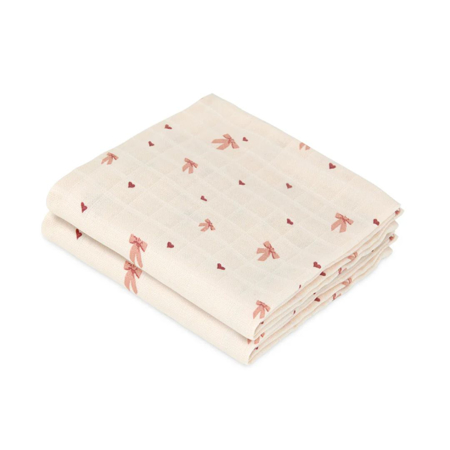 Slika za CamCam® Komplet tetra pelena GOTS Bows 70x70