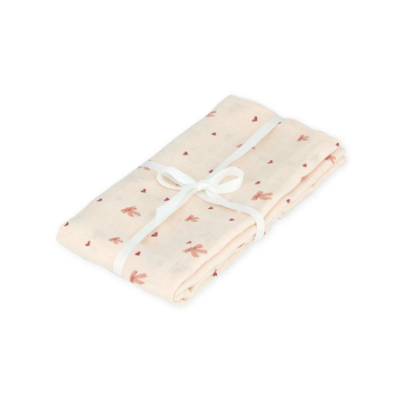Picture of CamCam® Light Muslin Swaddle GOTS Bows 120 x 120 cm