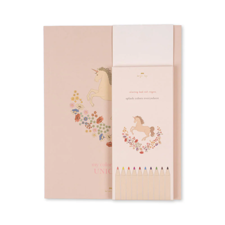 Immagine di Konges Sløjd® Libro da colorare con le matite colorate Unicorn