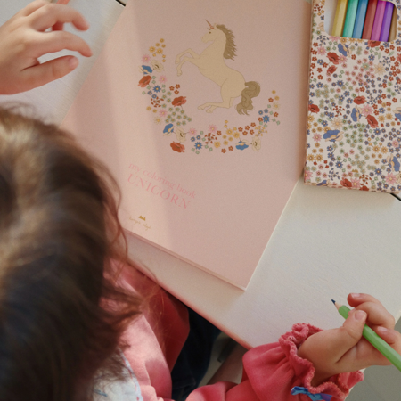 Immagine di Konges Sløjd® Libro da colorare con le matite colorate Unicorn