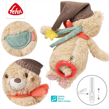 Slika za Fehn® Glazbena viseća igračka Medo