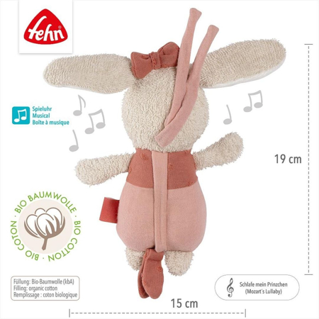 Fehn® Glasbena obešanka Zajček Natur