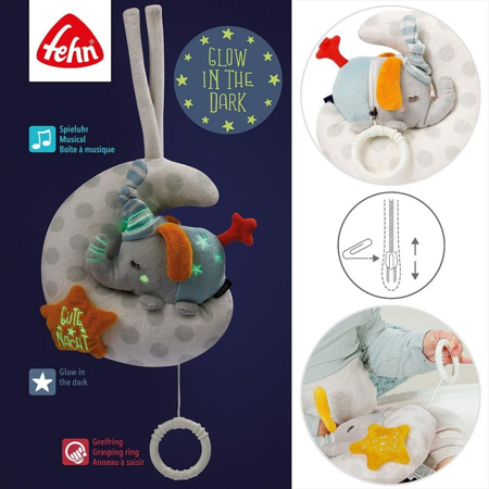 Fehn® Glasbena obešanka Slonček