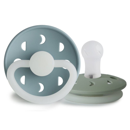 Slika Frigg® Duda iz silikona Moon Stone Blue Night/Sage Night (0-6m)