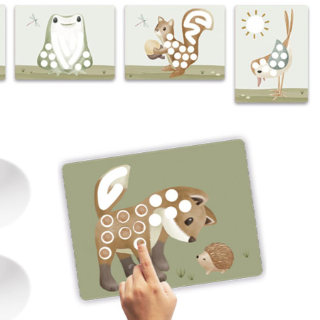 Little Dutch® Set za barvanje s prsti Forest Friends