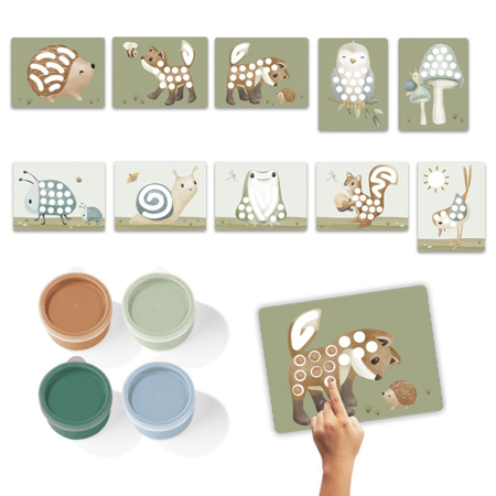 Little Dutch® Set za barvanje s prsti Forest Friends