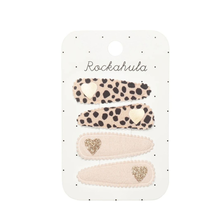 Slika Rockahula® Sponke za lase Leopard Heart Fabric