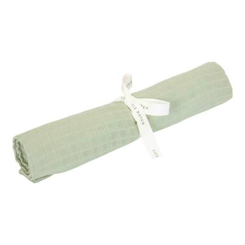 Slika za Little Dutch® Pelena za povijanje muslin Pure Sage 120x120