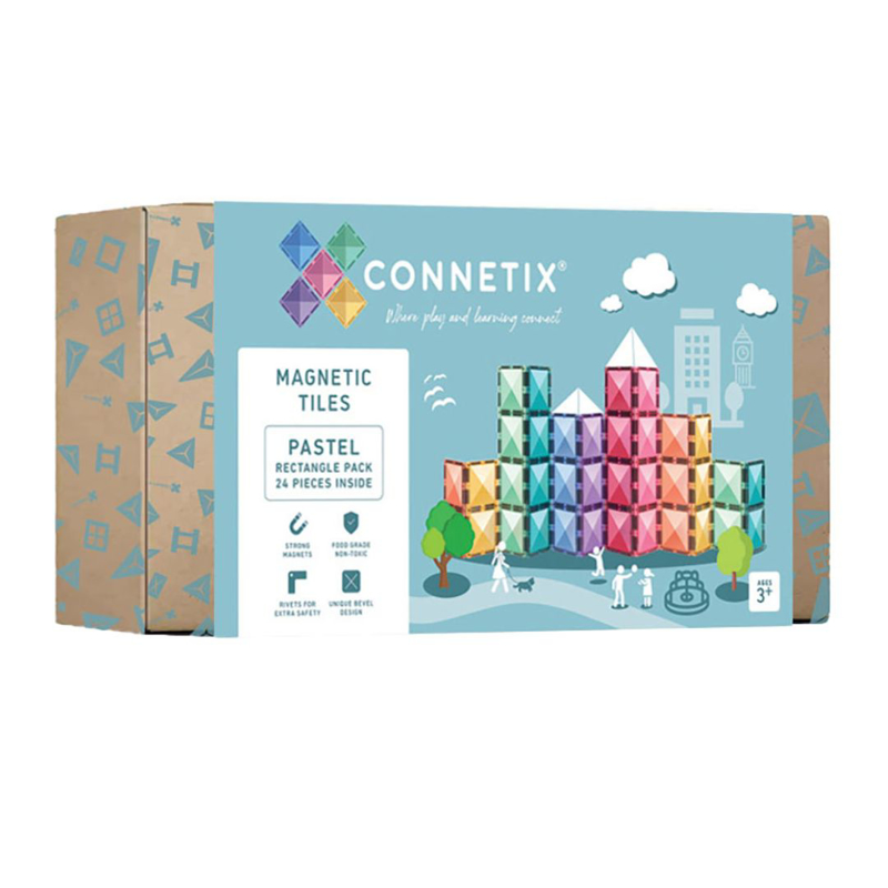 Slika za Connetix® Magnetne pločice Pastel Rectangle Pack 24-dijelni