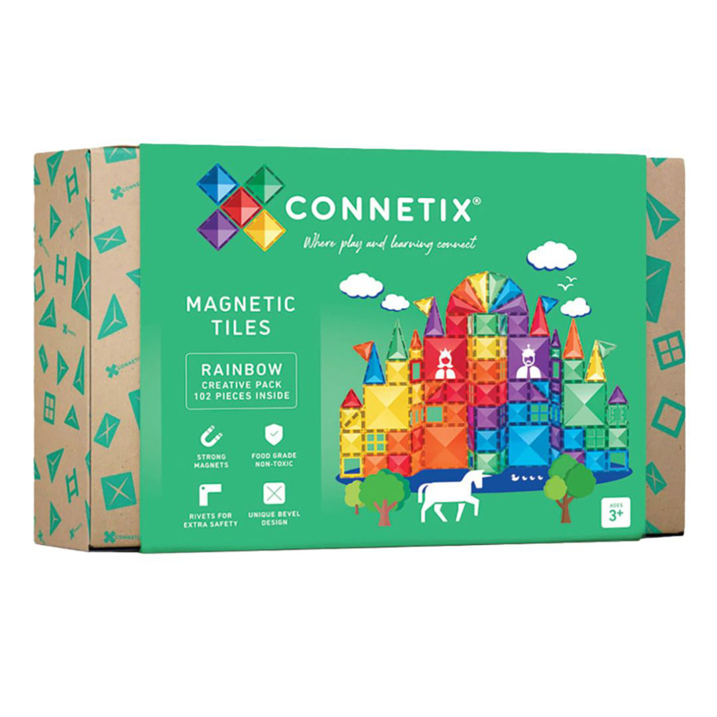 Connetix® Magnetne ploščice Rainbow Creative Pack 102-delni