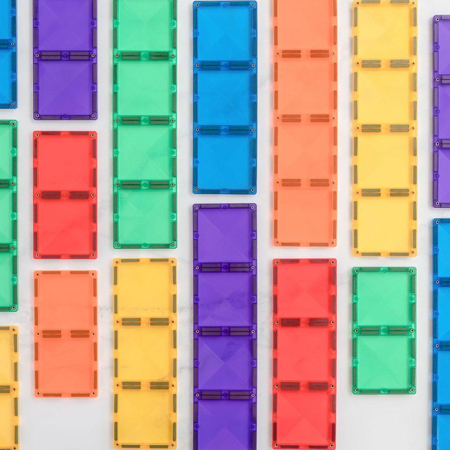 Connetix® Magnetne ploščice Rainbow Rectangle Pack 18-delni