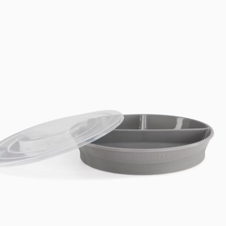 Immagine di Twistshake® Piatto a scomparti 210ml+2x90ml (6+m) Pastel Grey